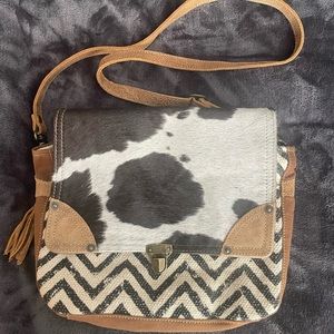 Purse Cowhide and Canvas